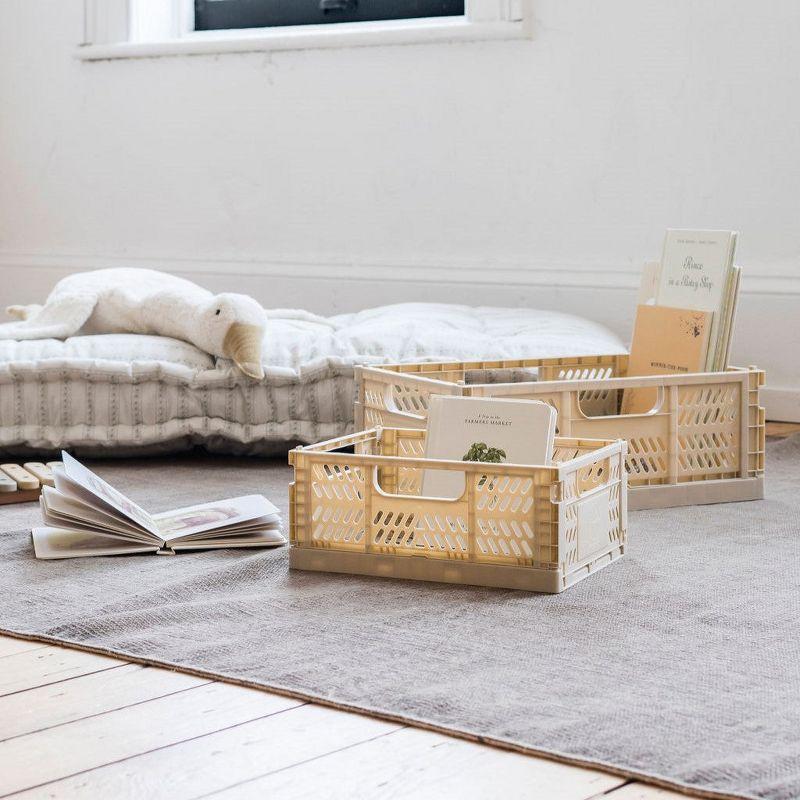 3 Sprouts 3 Sprouts - Recycled Plastic Crates - Pack of 2 - Sand