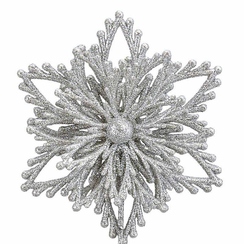 Old World Christmas 7.5 Inch Mini Snowflake Tree Topper Finial Small Spaces Tree Toppers