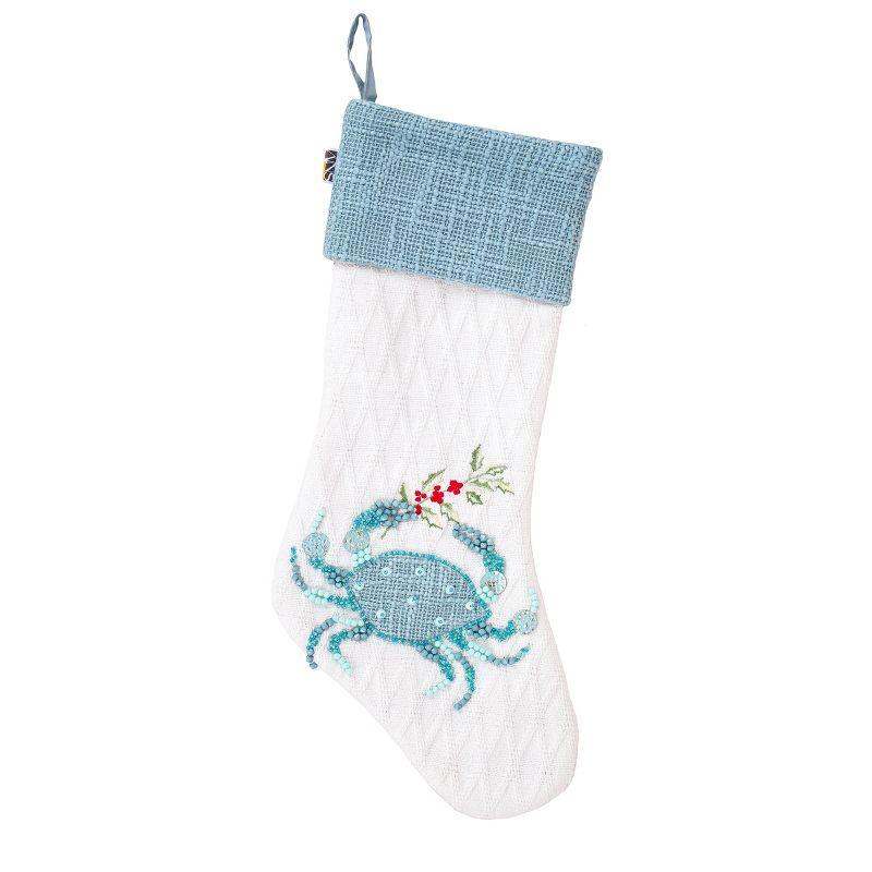 HGTV Home Collection Blue Crab Stocking