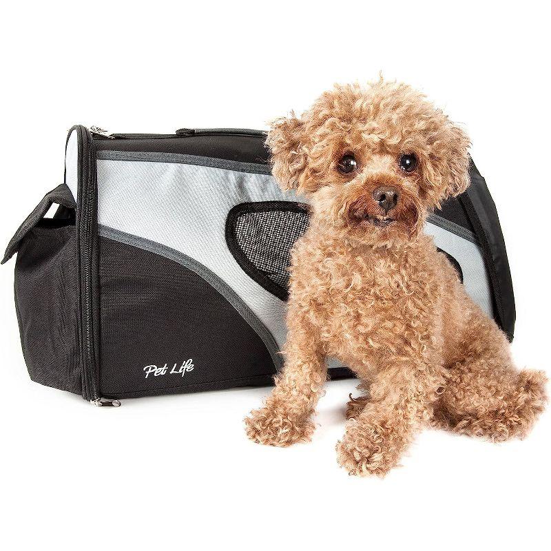 Large Black and White Airline Approved Soft Sided Pet Carrier