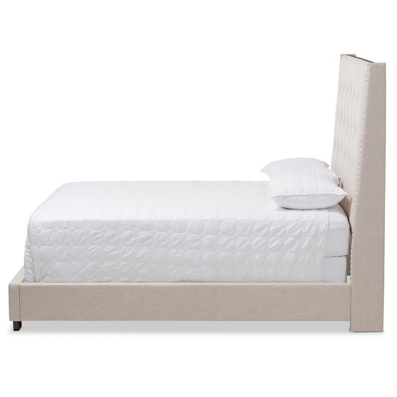 Georgette Modern and Contemporary Fabric Upholstered Bed - Baxton Studio