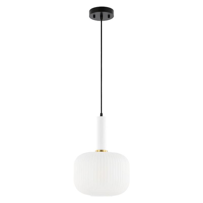 Naois 10" Pendant - PND4149 - White/Black - Safavieh