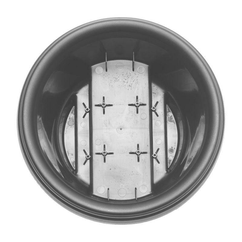 Bloem 12" Modica Deck Rail Round Planter, Charcoal