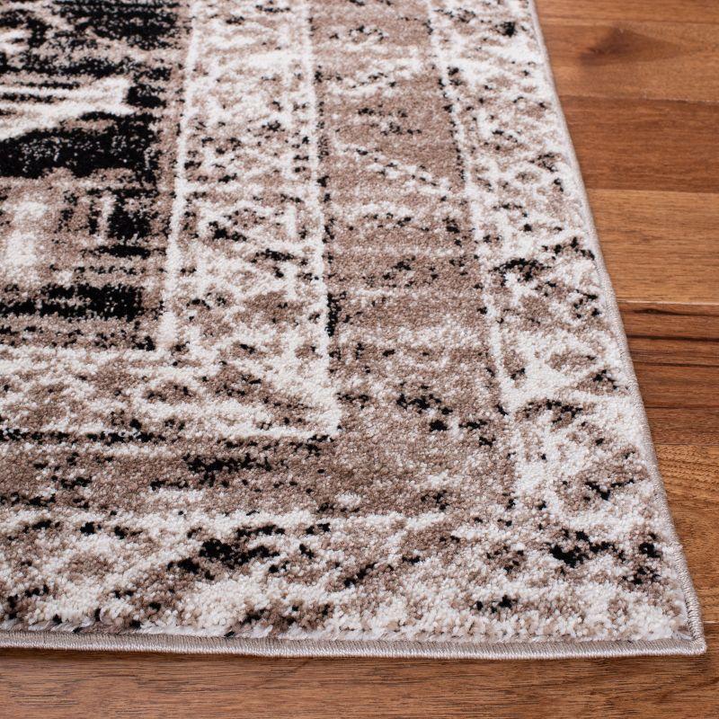Vintage Hamadan VTH228 Power Loomed Indoor Area Rug - Brown/Ivory - 4'x6' - Safavieh