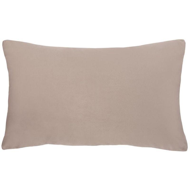 Taupe and Greige Rectangular Abstract Decorative Pillow