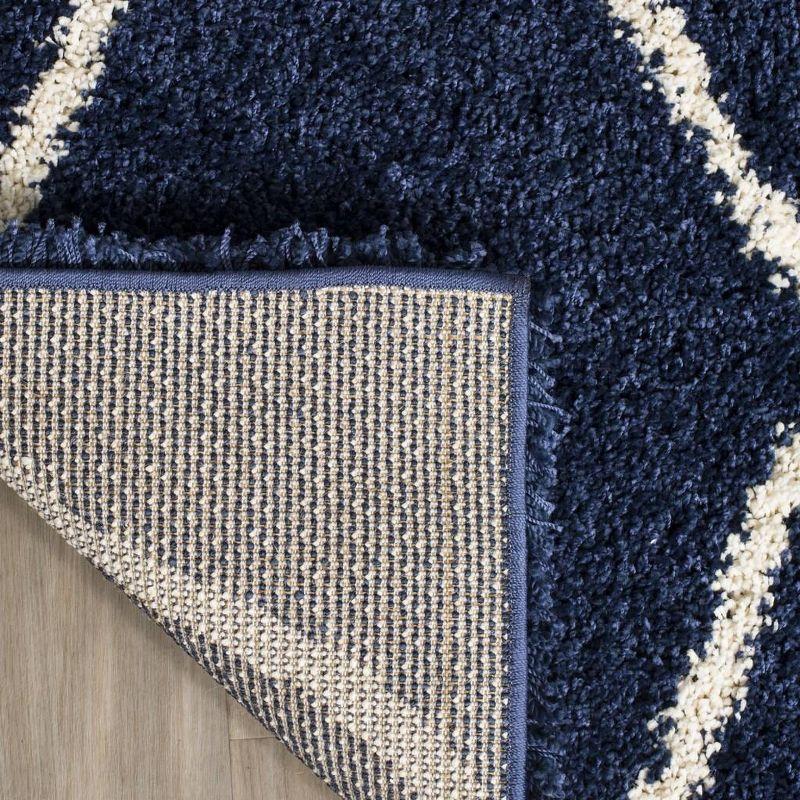 Hudson Shag SGH280 Power Loomed Indoor Area Rug - Navy/Ivory - 11'x15' - Safavieh.