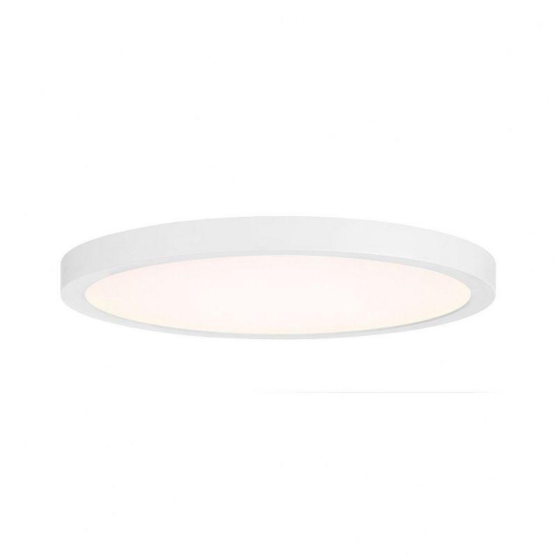 White Glass LED Flush Mount Ceiling Light