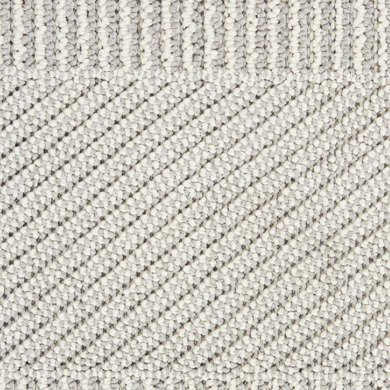Nourison Elwood Contemporary Indoor Tassel Fringe Area Rug Grey/Ivory 2'2" x 8'2"