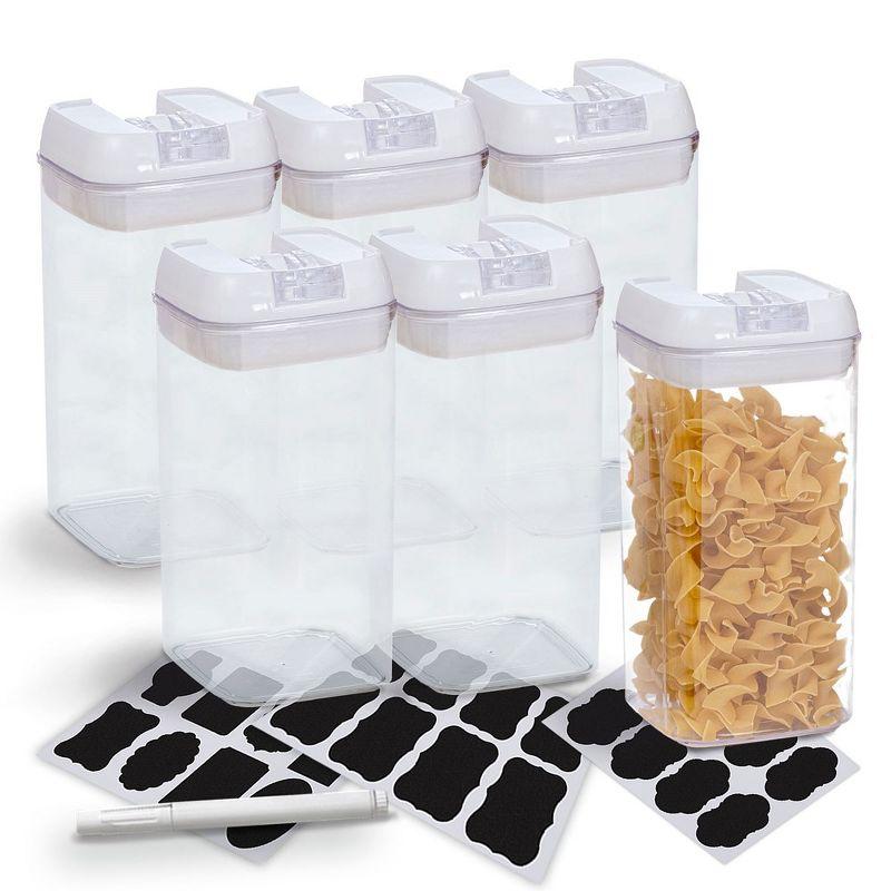 Cheer Collection 6-Piece White BPA-Free Food Storage Set