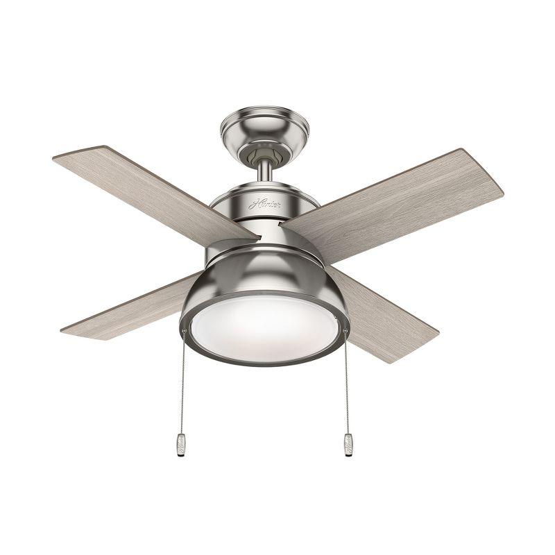 36" Loki 4 - Blade Standard Ceiling Fan with Light Kit Included