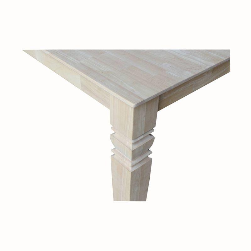 International Concepts Java Butterfly Drop Leaf Extendable Dining Table - Unfinished: Seats 6, Wood Frame, Modern Style