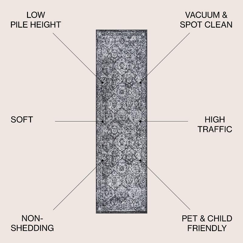 Modern Persian Boho Vintage Trellis Area Rug - JONATHAN Y