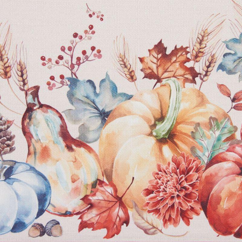 Botanical Harvest Pumpkin Engineered Table Runner - Multicolor - 13x70 - Elrene Home Fashions