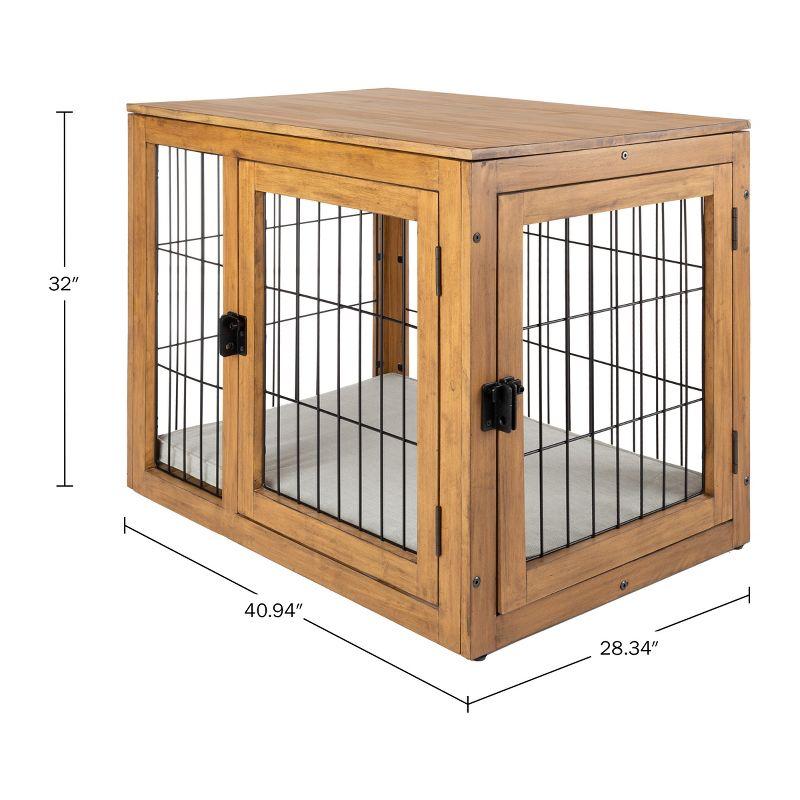 PETMAKER Furniture-Style Dog Crate with Double Doors and Cushion (Natural)