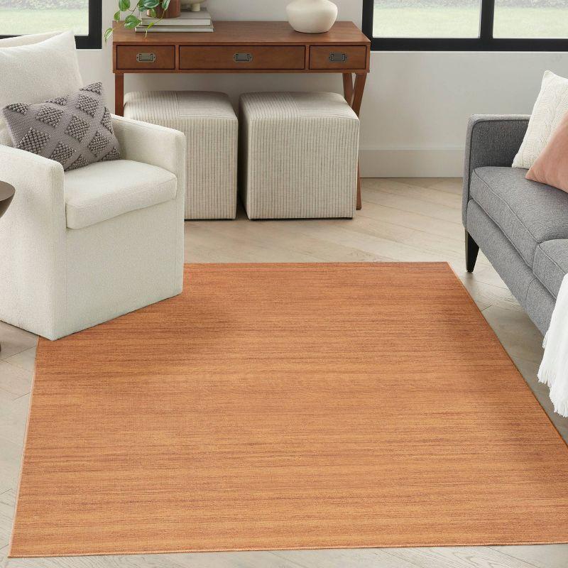 Copper Flat Woven 4' x 6' Washable Viscose Rug