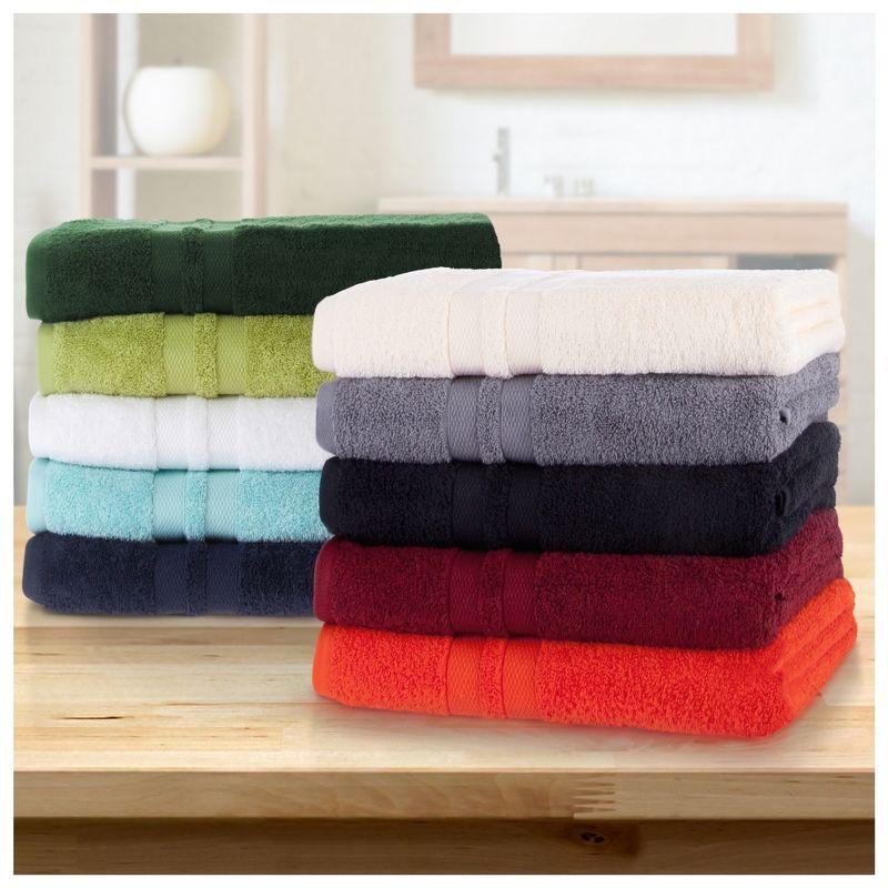 Ultra-Soft Cotton Solid Bath Towel Set of 4, Ivory - Blue Nile Mills