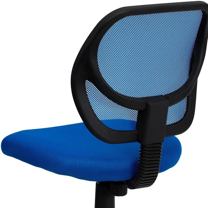 Flash Furniture Low Back Blue Mesh Swivel Task Office Chair