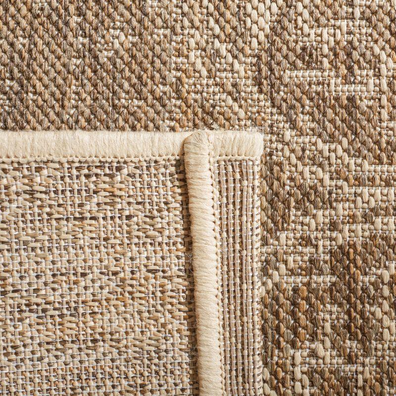 Beach House BHS174 Power Loomed Indoor/Outdoor Area Rug - Cream/Beige - 5'3"x7'6" - Safavieh