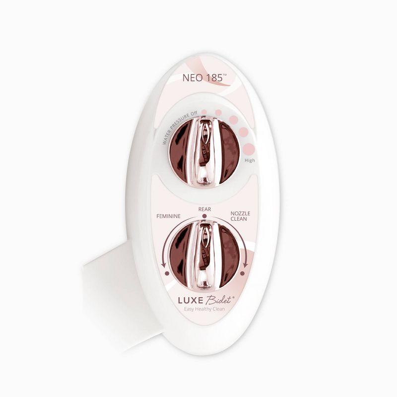 LUXE Bidet NEO 185 Mechanical Attachment Bidet Rose Gold: ABS Material, Elongated Shape, 18-Month Warranty