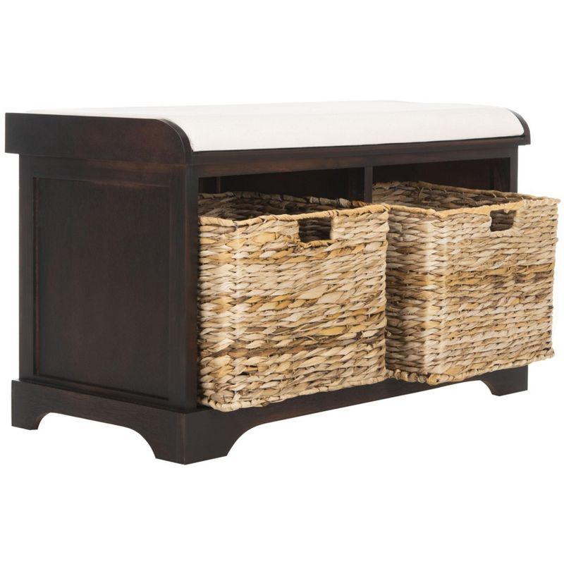 Freddy Wicker Storage Bench - AMH5736 - Brown - Safavieh