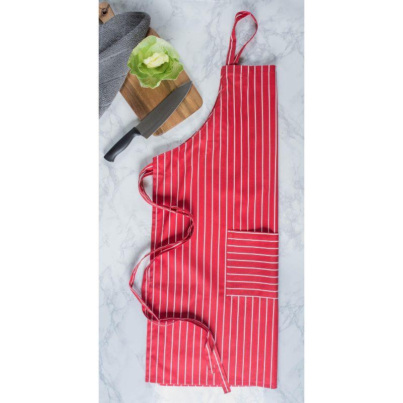 Design Imports  Stripe Chef Apron Tango Red