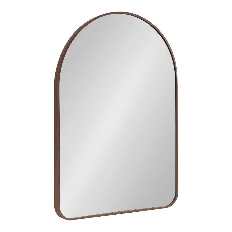 Kate and Laurel Zayda Metal Arch Mirror, 20x28, Walnut Brown