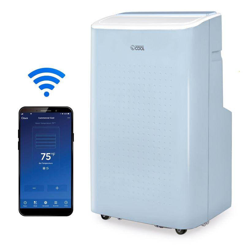 Commercial Cool Commercial Cool 6,350 BTU SACC/CEC Smart Portable Air Conditioner, 9,000 BTU ASHRAE 128, Blue