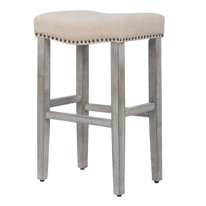 WestinTrends 24" Upholstered Saddle Seat Counter Stool (Set of 2)