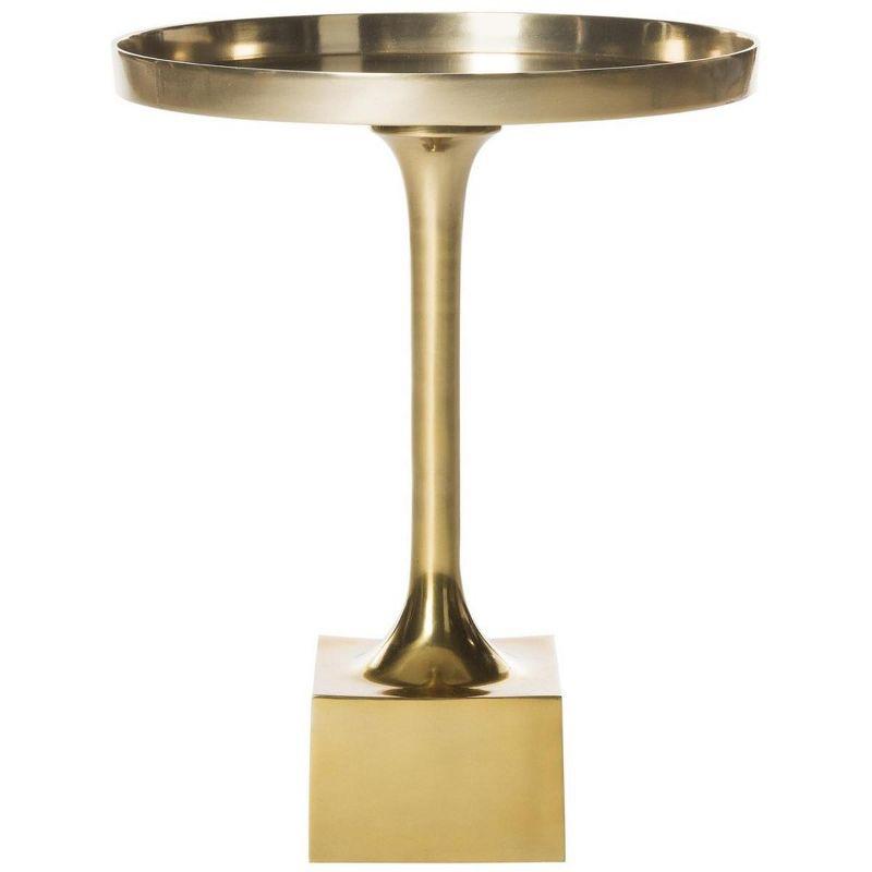 Corvus Round Side Table - FOX5519A - Antique Brass - Safavieh Couture