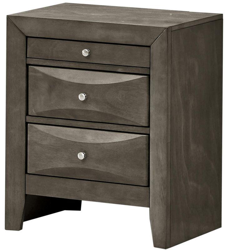 Passion Furniture Marilla 3-Drawer Nightstand (28 in. H x 23 in. W x 17 in. D)