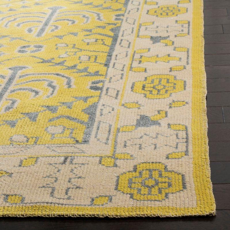Stone Wash STW213 Hand Knotted Indoor Runner Rug - Yellow - 2'6"x8' - Safavieh.