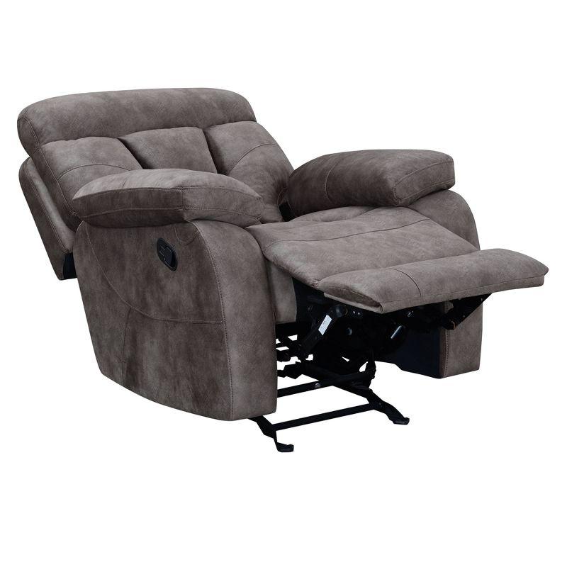 Bogata Upholstered Glider Chair Mushroom - Steve Silver Co.: Polyester Recliner, No Tools Assembly