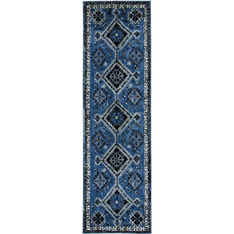Vintage Hamadan VTH293 Power Loomed Indoor Runner Rug - Blue/Black - 2'3"x8' - Safavieh