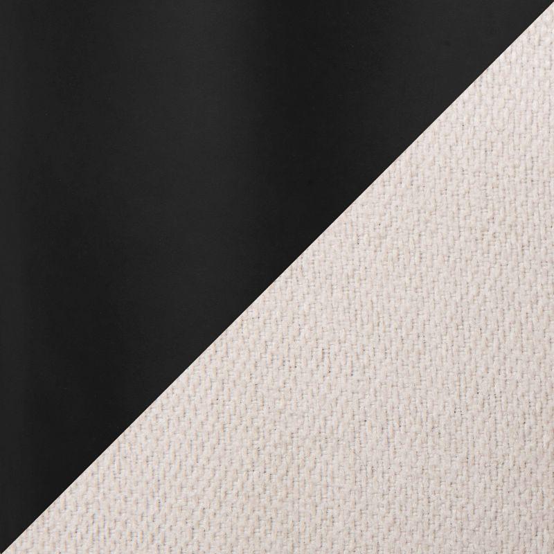 Set of 2 Daniella Metal/Polyester Counter Height Barstools Black/Cream - LumiSource: Upholstered, Spot Clean, Foam Filled, Fixed Height