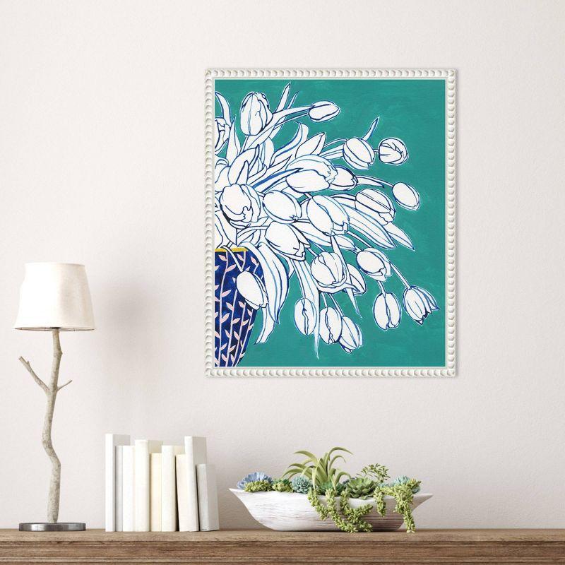 Amanti Art Turquoise Tulip Bouquet II by Grace Popp Framed Wall Art Print