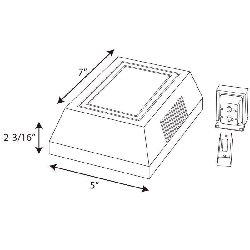 White Plastic Door Chime Kit with LED Push Buttons