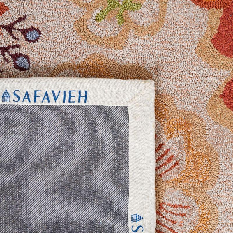 Four Seasons FRS467 Hand Hooked Area Rug - Beige/Red - 4'x6' - Safavieh.