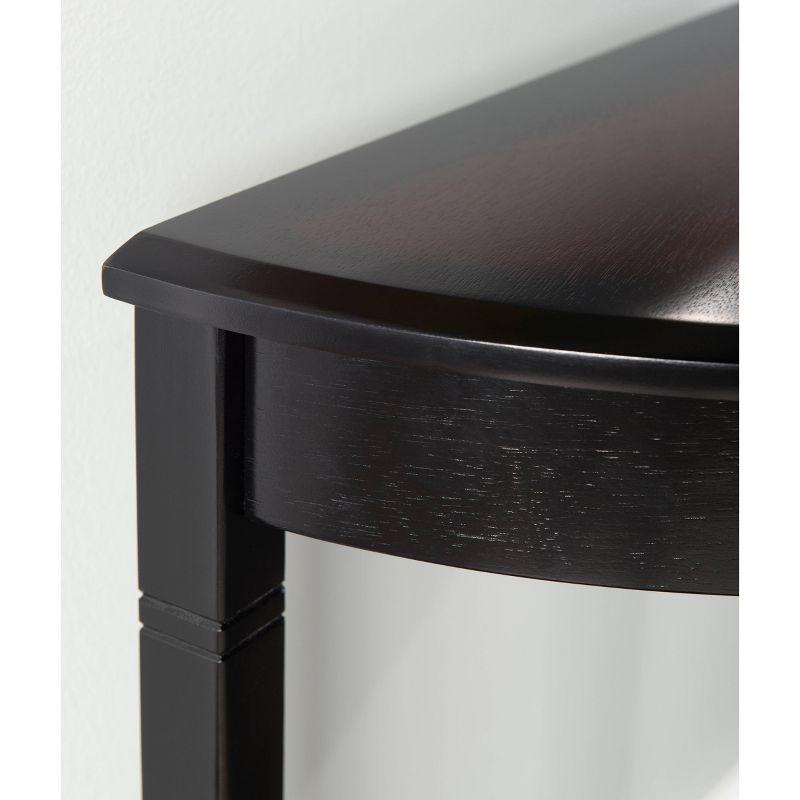 Camden Traditional Wood Demi Lune Console Table Black Cherry - Linon: Sturdy Entryway Furniture, Half Moon Shape, MDF Composite