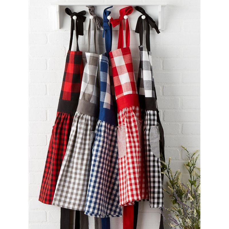 Design Imports Black/White Gingham Apron