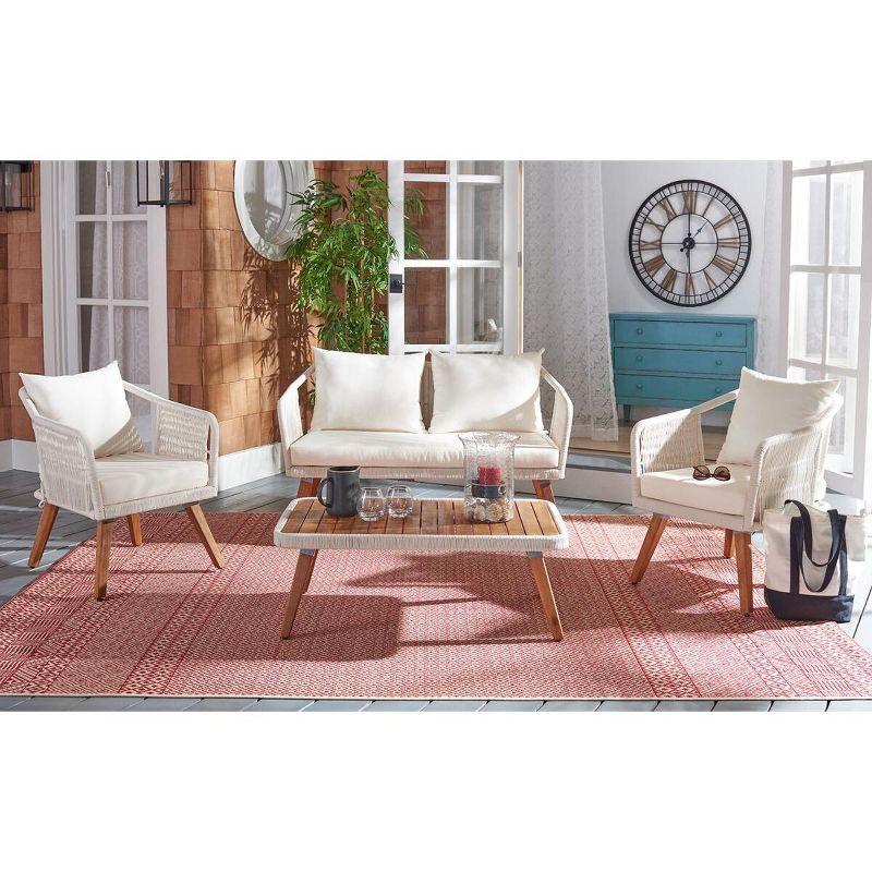 Raldin Rope 4 Piece Patio Outdoor Living Set  - Safavieh