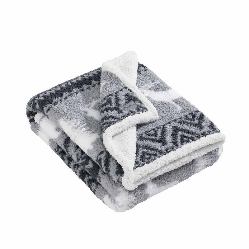 Eddie Bauer Eddie Bauer Printed Sherpa Reversible Throw Blankets