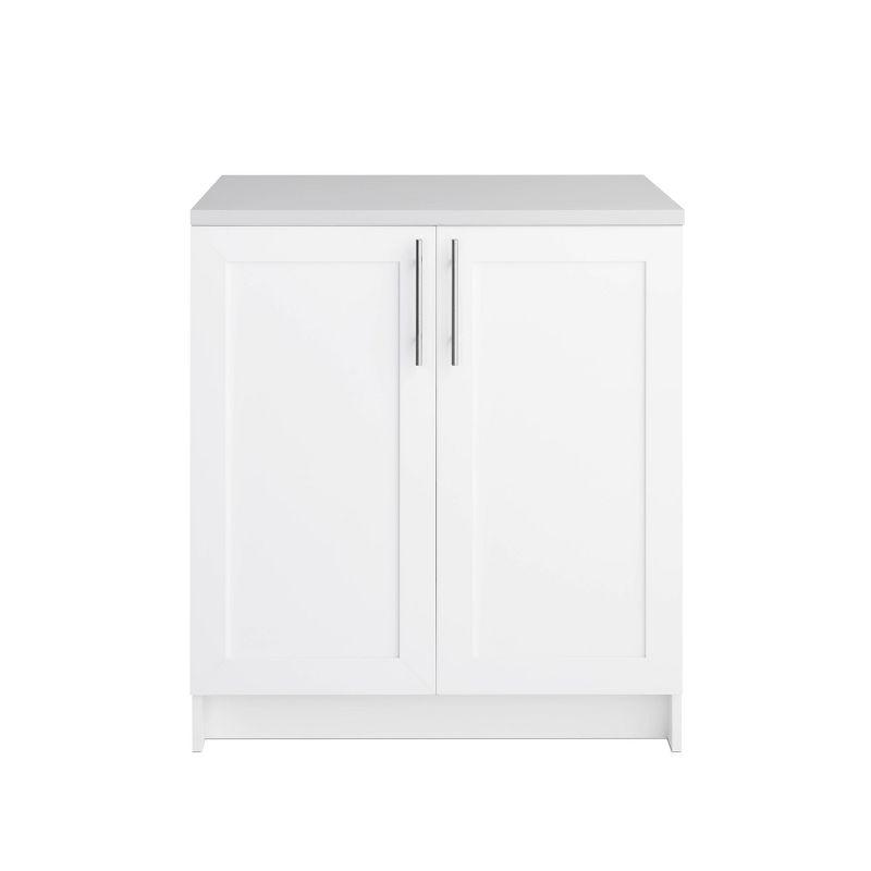 Prepac 32" Wide Elite Storage Cabinet with Panel Doors White