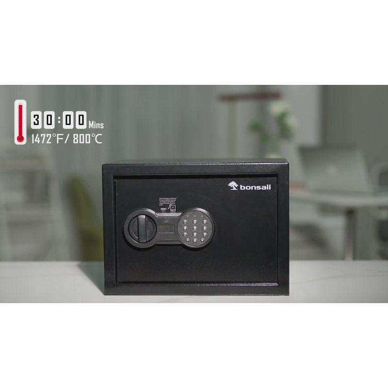 Bonsaii Safe Box with Bag, 1.28 Cubic Feet Capacity with Digital Keypad Lock, Removable Shelf for Documents, Money, Medicines, Valuables