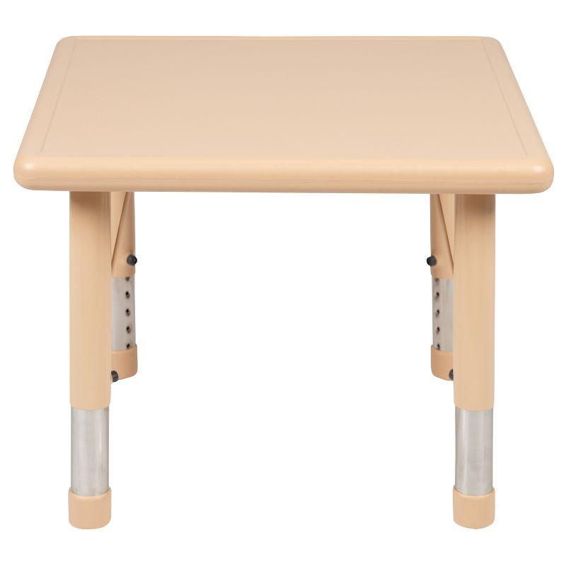 Goddard 24" Square Plastic Height Adjustable Activity Table - School Table for 4