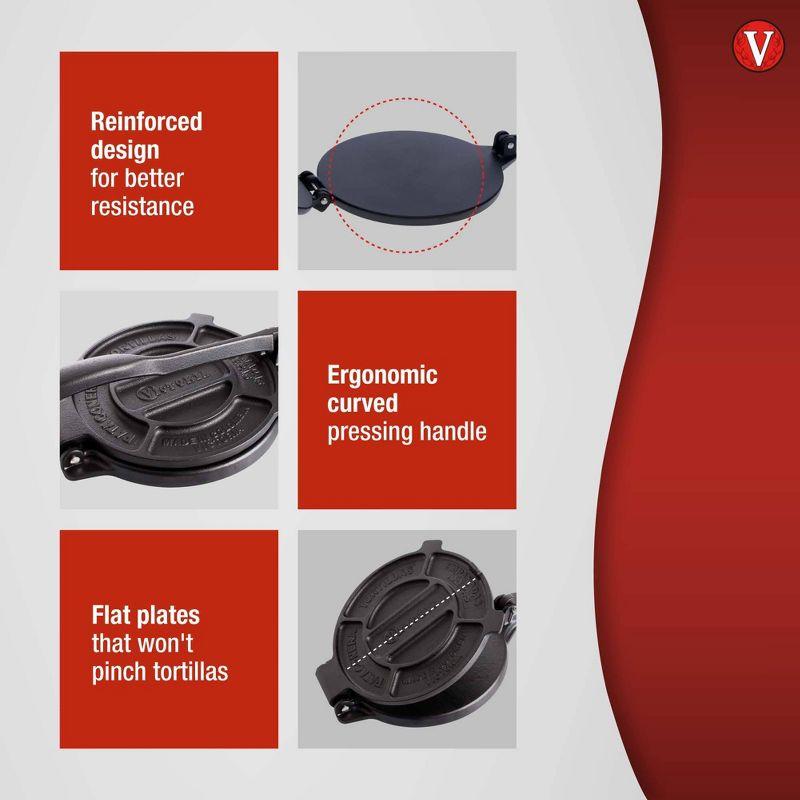 Victoria Cast Iron Tortilla Press - 8"