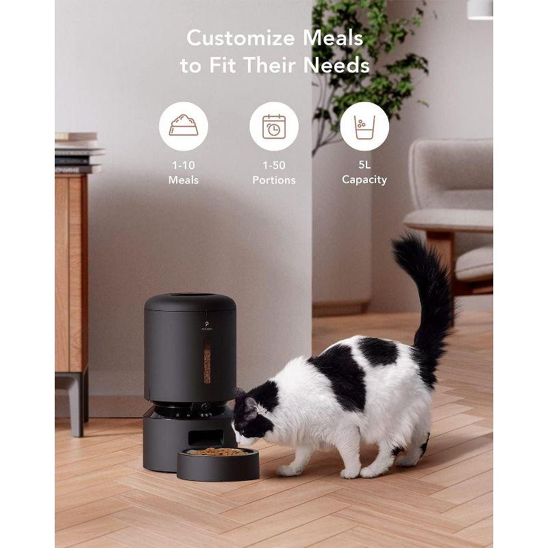 Black 5L Automatic Pet Feeder with Camera and WiFi