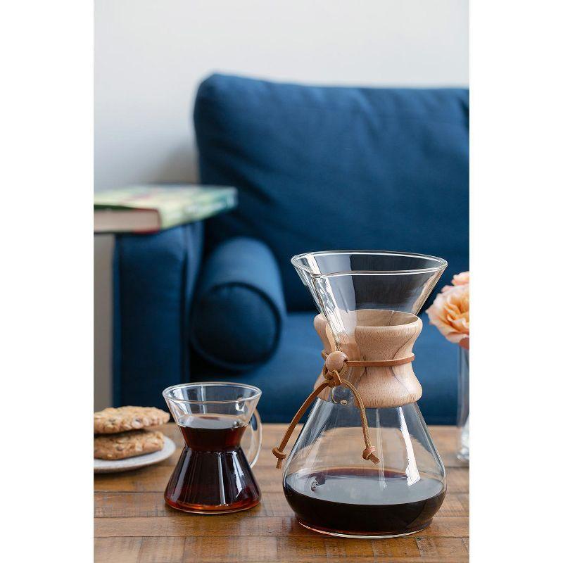 Chemex ® 8-Cup Glass Pour-Over Coffee Maker with Natural Wood Collar