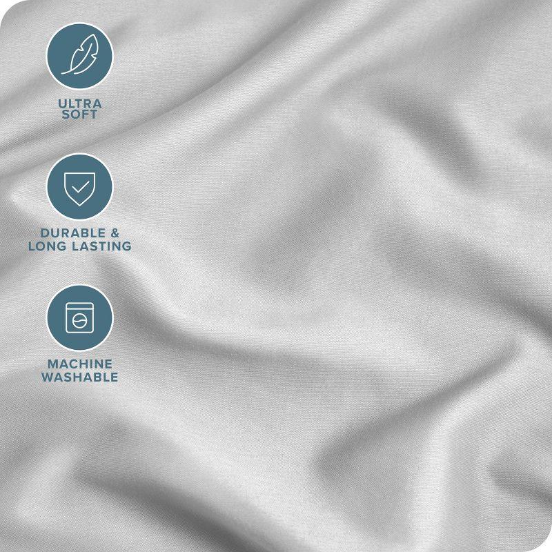 Microfiber Queen - Envelope - 20 x 30 Cloud Grey Pillowcase Set by Bare Home