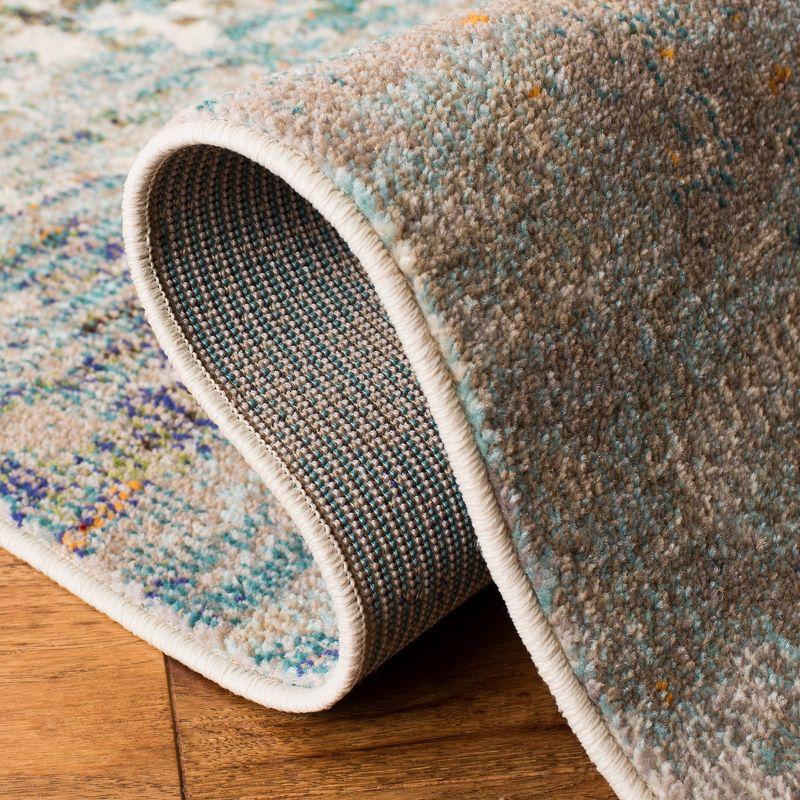 Madison MAD471 Power Loomed Indoor Area Rug - Grey/Blue - 6'7"x6'7" - Safavieh