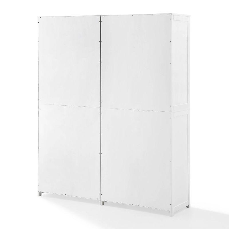 Savannah White 2-Piece Pantry Set with Adjustable Shelving